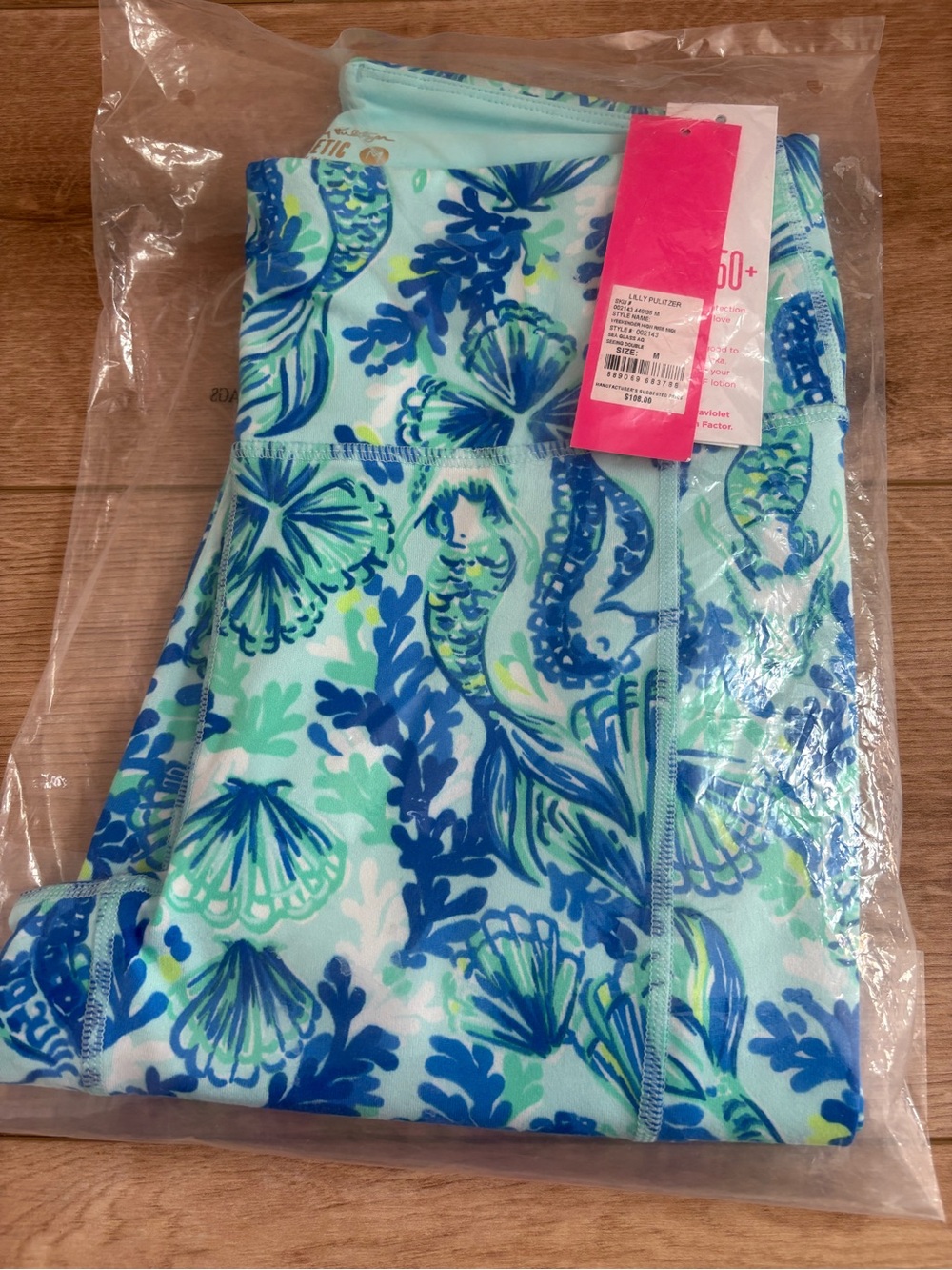 Lilly Pulitzer Weekender High Rise Midi Leggings in Sea Glass Seeing Double